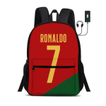 Ronaldo Laste koolikotid CR Jalgpalli staari seljakott USB-liidesega Kott &otilde;pilasele Seljakott Jalgpall Spordikott Laste kingitus