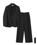 Avandress [Komplekt] Kaarjas kahe n&ouml;&ouml;biga bleiser ja nutikad volditud p&uuml;ksid Jacket : Black/M black
