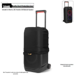 JBL PARTYBOX 320 v&auml;listingimustes kasutatav k&otilde;lar, kaitsev ratastega kohver ja tolmukate Black Speaker Protective Cover
