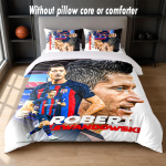 Robert Lewandowski Disainiga Voodi Voodipesu Komplekt 1 Tekikott + 2 Padjap&uuml;&uuml;ri Pehme Hingav Majapidamise Voodipesu 140cm*210cm
