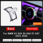 BMW 3 5 7 seeriale X3X4X5X6X7 G01 G02 G05 G06 G07 G27 G45 G60 G70 -2026 15W magnetiline juhtmevaba laadimisega autotelefoni hoidik X5 X6 X7 B black