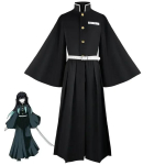 Bilibili Anime Tokitou Muichirou Cosplay Kost&uuml;&uuml;mid Kisatsutai &Uuml;htne Parukas Halloweeni Peo Kost&uuml;&uuml;m XL black