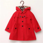 T&uuml;drukute tuulejoped Riided &Uuml;ler&otilde;ivad S&uuml;gis Laste riided Laste mood Khaki kapiga trench-mantel Jope T&uuml;druk 130cm red