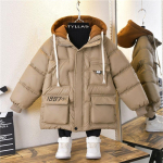 Talvised lasteriided poistele sulejoped laste mantlid puuvillased riided laste soojad Korea stiilis jakid 150 beige