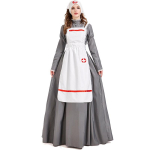 Cosplay Halloweeni kost&uuml;&uuml;miorgia 19. sajandi Euroopa &otilde;ekost&uuml;&uuml;m, Florence Nightingale esinemiskost&uuml;&uuml;m XXL gray