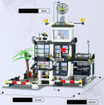Kazi Uus 6725 3D ehituslikud &otilde;ppeklotsid Ehitusplokkide komplektid Politsei Stat