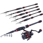 Spinningurull ja &otilde;ngeritv Combo 13+1BB Smooth Fishing Reel S&uuml;sinikkiust &otilde;ngeritva p&uuml;&uuml;givarustus 1.8mRod 1000Reel