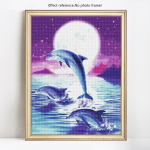 5D DIY Teemantmaali Loomade T&auml;is&uuml;mmargune Rhinestone Pilt Tikandid Teemant 20X30