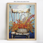 5D teemantmaali t&auml;is &uuml;mmargune lille- ja lepatriinutikandi pilt kivist teemant 20X30