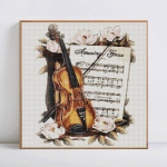 DIY teemantmaal T&auml;isringi multikas kitarr Teemanttikandid Rhinestones 30x30