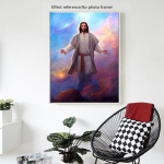 Teemantmaal Ristiisa taevas Kristalltikandid Ristpistes N&auml;put&ouml;&ouml; Mosaiikmaal 20X30CM