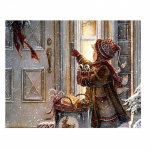 Teemanttikandid Lumi Talvine Kodukaunistus Teemantmaaling T&uuml;drukute Ristpistes T&auml;isring 20X30CM