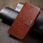 Classic Book Flip PU nahast rahakoti telefoni&uuml;mbrise kate Samsung A04 A14 A24 A34 A54 jaoks Xiaomi Redmi 12C 12 10C 9 9A 9AT 9C M&auml;rkus 12 11 Pro+ 5G 11s 10 XiaoMi Mi 9 SE pruun