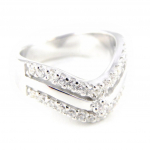 Bague Argent 'Scarlett' blanc 50 valge