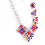 NOA [H9117] - Collier Cr&eacute;ateur 'Babouchka' violet rouge lilla