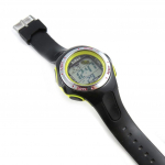 Les Tr&eacute;sors De Lily [K8909] - Montre multifonctions 'Marathon' noir jaune must