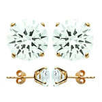 Les Tr&eacute;sors De Lily [L3944] - kullatud k&otilde;rvar&otilde;ngad 'Essentiel' valgest kullast - 8 mm valge