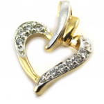 Altesse [M4954] - Pendentif Plaqu&eacute; Or 'Love' bicolore kuld