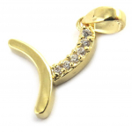 Les Tr&eacute;sors De Lily [M8786] - kullatud ripats  Letter Y  valge kuld - 21x10 mm kuld