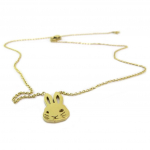 7bis [P5644] - Collier artisanal acier 'Lapin' dor&eacute; - 15x10 mm kuld