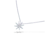 Les Tr&eacute;sors De Lily [Q4040] - Collier argent 'Etoile du Nord' blanc argent&eacute; (rhodi&eacute;) - 11 mm valge