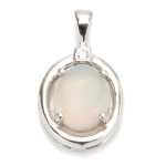 Les Tr&eacute;sors De Lily [H7476] &ndash; h&otilde;bedane ripats 'Goddess Opal' H&otilde;bevalge (roodiumiga kaetud) &ndash; 12x15 mm valge