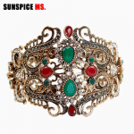 T&uuml;rgi naiste laia k&uuml;ljega k&auml;ev&otilde;rud manseti k&auml;ev&otilde;rud vabas suuruses antiikkullav&auml;rvi vaigust ehted roheline