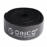 1,5 M kaabliorganisaator USB-kaabli kerija iPhone'i arvuti jaoks, vaba pikkusega takjapaelaga kaabliklamber must