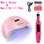 Elektrilise manik&uuml;&uuml;ri pedik&uuml;&uuml;ri masina pliiats k&uuml;&uuml;nekuivati ​​LED k&uuml;&uuml;nevalgusti lambi k&uuml;&uuml;nekunsti komplekt pink&pink white