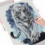 T&auml;isruudukujulised teemantkunsti komplektid Loomade 5D DIY Teemantmaaling Tikand Ristpistes Tiger Mosaiic Decor koduks Full Round (20X30CM)