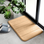 &Uuml;hev&auml;rviline libisemisvastane m&auml;luvaht korallifliis, pestav vett imav uksematt Pehme vaip vannitoa-WC k&ouml;&ouml;giukse p&otilde;randale 40cm*60cm khaki