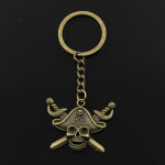 Moodne 3 cm v&otilde;tmehoidja metallist v&otilde;tmehoidja v&otilde;tmehoidja ehted antiikne pronks h&otilde;bedase v&auml;rviga kaetud pealuu piraadi lipp 45x34 mm ripats antiikne pronksiv&auml;rv