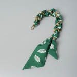 Uus mood kevadsuvi naise k&auml;ekoti tarvikute osade ketid eemaldatav asendus Red Dot siidist salli rihm naiste isetegemise kett 30CM roheline