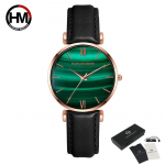 Naiste k&auml;ekellad Moodne kvartsliikumine relogio feminino Emerald Rose Gold veekindlad k&auml;ekellad