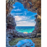 Uus 5D DIY teemantmaali maastik Teemanttikandid Merevaade Ristpistes t&auml;ispiste puur Kodukaunistused K&auml;sitsi kunstkingitus Full Round 15x20CM