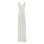Seksikad naised Boho Maxi Club Kleit Sidemega Pikk Kleit Pidu Mitmesuunaline Pruutneitsid Convertible Infinity M valge