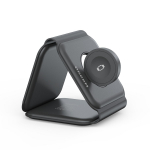 QGeeM 15W Fast Charging Folding 3 in 1 Magnetic Wireless Charger Dock for Apple 12 i Phone 13 i Watch Series airpods 2 pro must