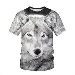 Suvine suures suuruses lahtised meeste riided multifilmid 3D prindiga T-s&auml;rk Wolf Tees O kaela l&uuml;hikeste varrukatega, hingav naiste meeste s&auml;rgid XXXL