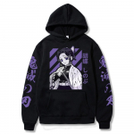 Demon Slayer Shinobu Kochou Graafilised kapuutsid Kimetsu No Yaiba Anime Hoodie Kevadised Soe Pullover Pusad Harajuku Lahtised Topid 4XL must