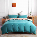Voodipesukomplekt &Uuml;hev&auml;rviline kahekordne tekikate Padjap&uuml;&uuml;r Kolmeosaline puuvillane &uuml;heinimesevoodi tekikate/tekikottide komplekt 240x220cm(3pcs)