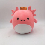 Saabumine Squishmallows Easter Dinosaur Cat Crab Plush Crown Salamander Pink
