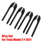 4 tk/komplekti kaitsekleebis ABS Tesla mudeli 3 Y 2021 jaoks autoukse k&auml;epideme &uuml;mbriskatte kriimustusvastased dekoratiivkleebised tarvikud Matte Black