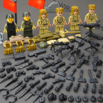 D71008 S&otilde;jav&auml;e ehitusklotsid Minifiguuride komplekt Laste Pusle V&auml;ikeste osakeste ehitusplokkide kokkupanemine