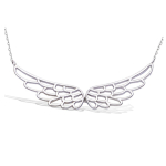 Les Tr&eacute;sors De Lily [R3655] &ndash; kullatud  Angel Wings  h&otilde;bedane kaelakee (roodiumiga kaetud) - 52x9 mm h&otilde;be