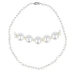 Les Tr&eacute;sors De Lily [R7245] - h&otilde;bedane p&auml;rlikee 'Perla' valge - 45 cm 6 mm valge