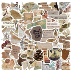 52 tk Retrostiilis p&auml;evikuplaneerija Dekoratiivne scrapbooking kirjatarvete k&auml;sit&ouml;&ouml;kleebis 52pcs