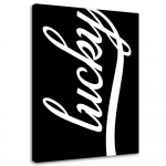 L&otilde;uenditr&uuml;kk Happy Typography 40x60 valge/must