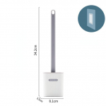 Silikoonist tualettharja vahehari hoidikuga Lameda peaga, pehmete harjastega puhastusharjad koos kiiresti kuivava kronsteiniga vannitoat&ouml;&ouml;riistaga