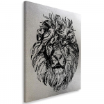 L&otilde;uenditr&uuml;kk Silver Lion Head Nature 40x60 hall v&auml;rv