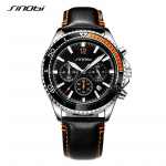 Sinobi originaal uus disain meeste kvarts k&auml;ekellad kronograaf mees nahast rihmaga k&auml;ekellad helendavad k&auml;ed meeste kell Relojio